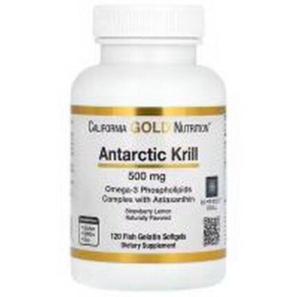 Cardiovascular Support-California Gold Nutrition Antarctic Krill Oil Omega-3 Phospholipids Complex with Astaxanthin, Natural Strawberry and Lemon,