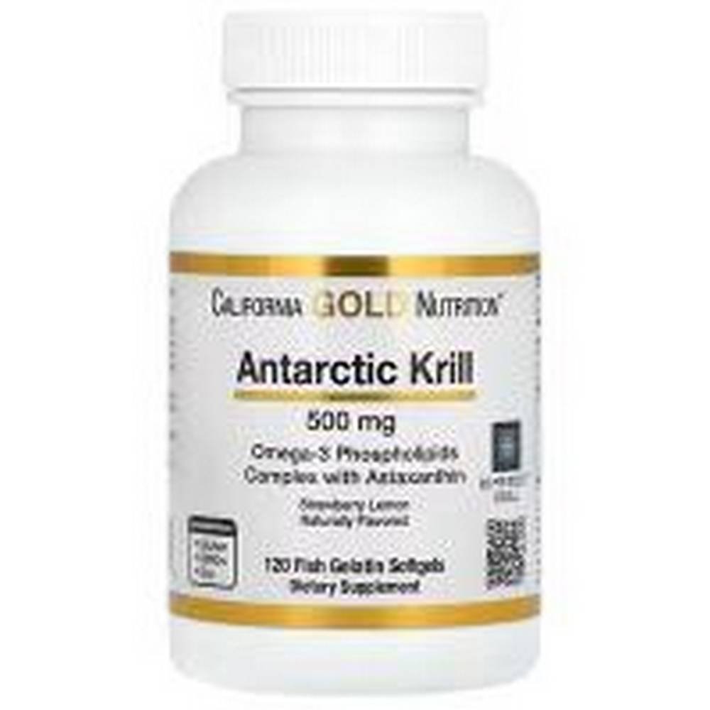 california gold nutrition antarctic krill oil omega 3 phospholipids complex with astaxanthin natural strawberry and lemon 500 mg 120 Cardiovascular Support-California Gold Nutrition Antarctic Krill Oil Omega-3 Phospholipids Complex with Astaxanthin, Natural Strawberry and Lemon,