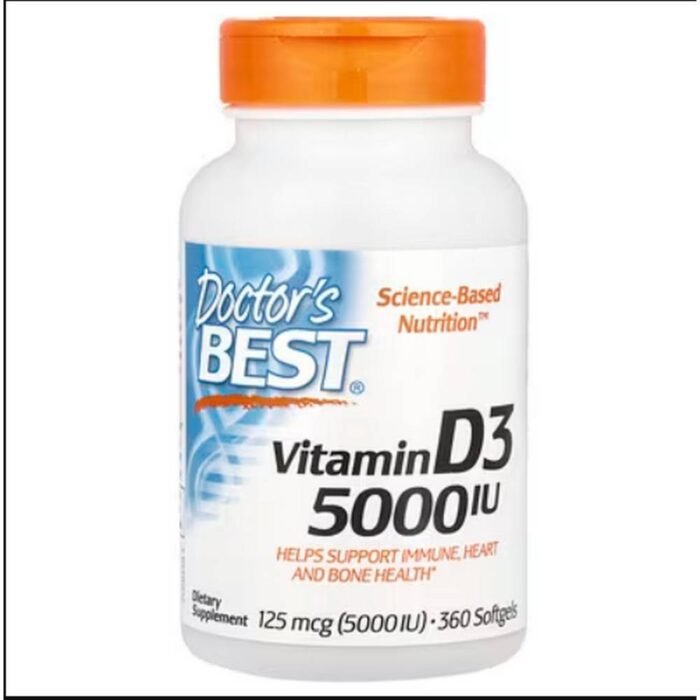 Bone & Teeth Health -Doctor's Best, Vitamin D3, 125 mcg 5,000 IU,