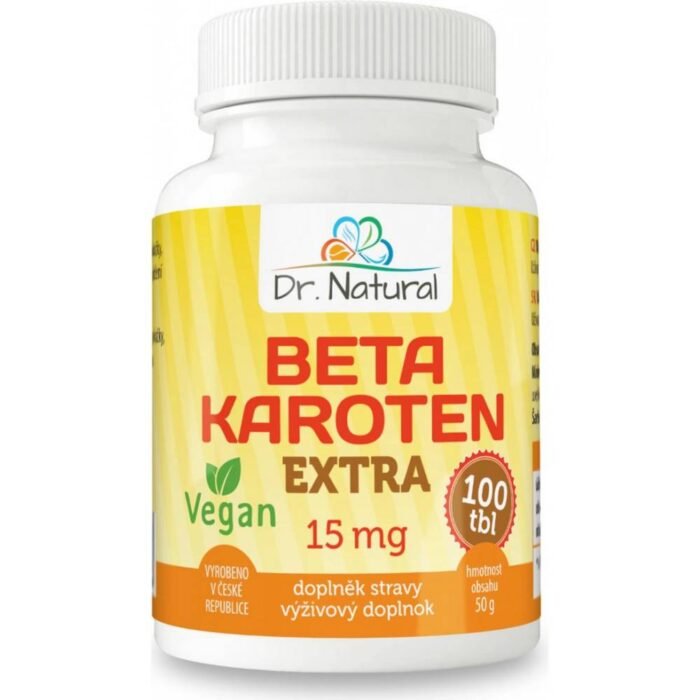 Supports healthy skin and natural tanning — Dr. Natural Betacarotene Extra 15 mg, 100,