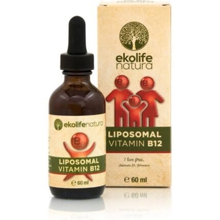 Supports normal energy levels — Ekolife Natura Liposomal Vitamin B12 drops, 60ml,