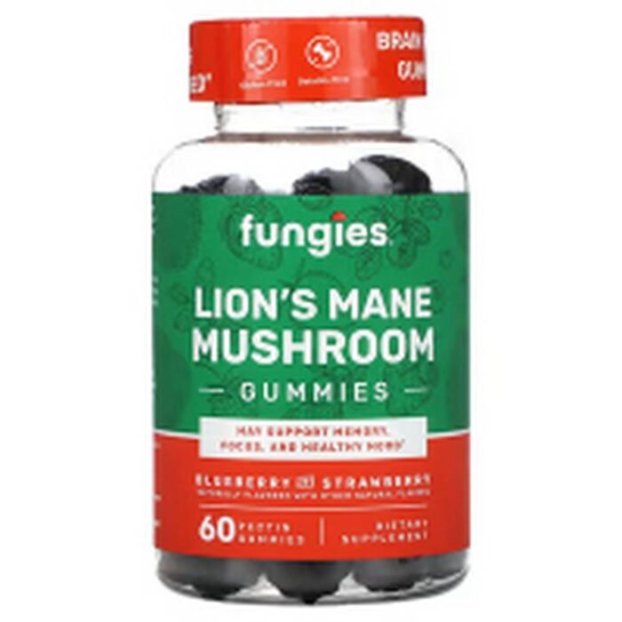 Immune System Support-Fungies Lion's Mane Mushroom Gummies, Blueberry and Strawberry,