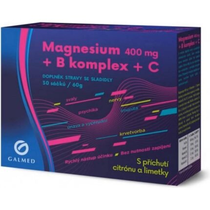 Muscle function support — Galmed Magnesium 400 mg + B-complex + Vit. C,