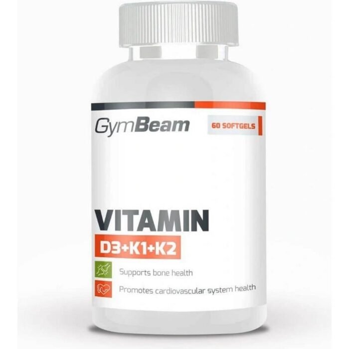 Supports bone health — GymBeam Vitamin D3 + K1 + K2,