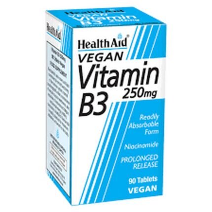 Supports energy metabolism — HealthAid Vitamin B3 Niacin 250 mg,
