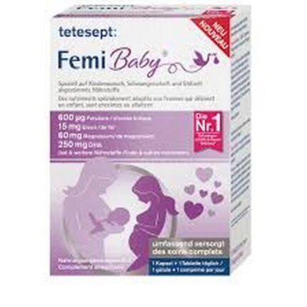 tetesept Femi Baby 30 tablets + 30 capsules Vitamin complex for pregnant and lactating women, 30 pcs
