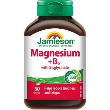 Supports healthy muscle and nerve function — Jamieson Magnesium + Vitamin B6 with Bisglycinate,