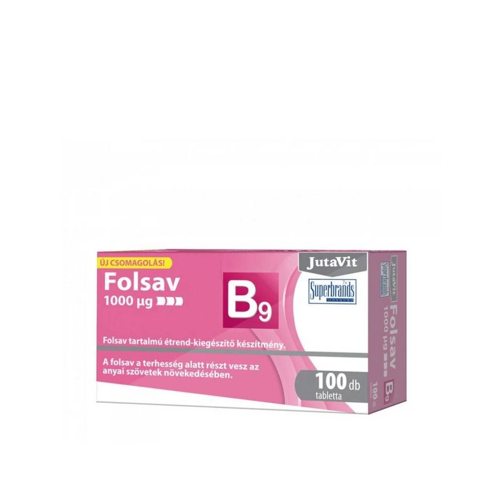 jutavit folic acid100 Supports normal blood formation — JutaVit Folic Acid 1000 µg,
