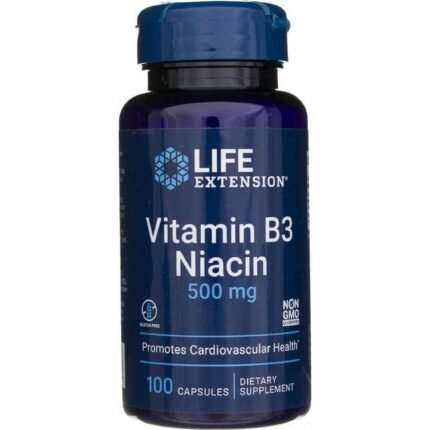 Supports energy metabolism — Life Extension Vitamin B3 Niacin 500 mg,