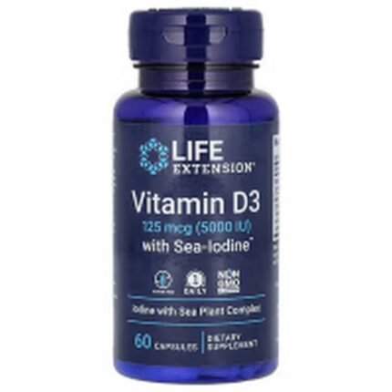 Thyroid Support -Life Extension, Vitamin D3 with Sea-Iodine,
