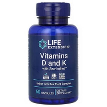 Thyroid Support -Life Extension, Vitamins D and K with Sea-Iodine,