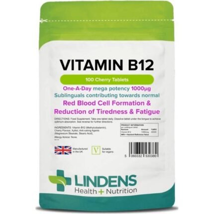 Supports normal energy levels — Lindens Health + Nutrition Vitamin B12 Sublingual Methylcobalamin 1000 µg,