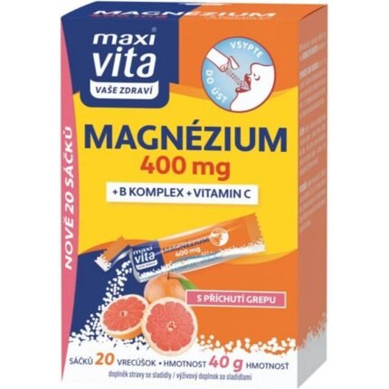 Muscle function support — MaxiVita Magnesium 400 mg + B complex + vitamin C, 32g,
