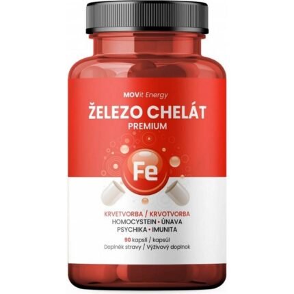 Supports red blood cell production and healthy iron levels — MOVit Iron Chelate Premium,