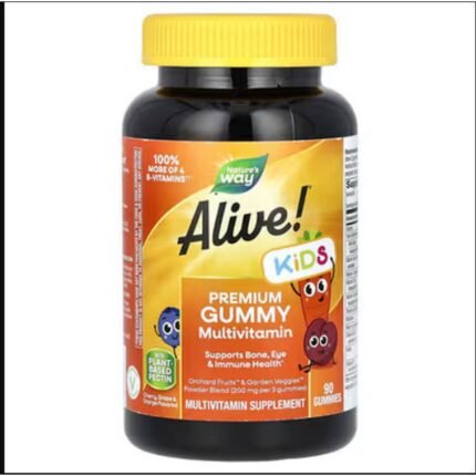 Immune System Support -Nature's Way, Alive, Kids, Premium Gummy Multivitamin, Cherry, Grape & Orange,