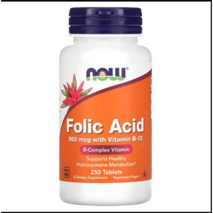 Cellular Health Support - NOW Foods, Folic Acid, 800 mcg,