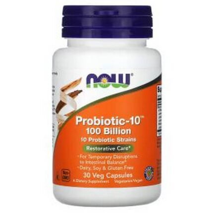Gut Microflora Support - NOW Foods Probiotic-10 100 Billion,