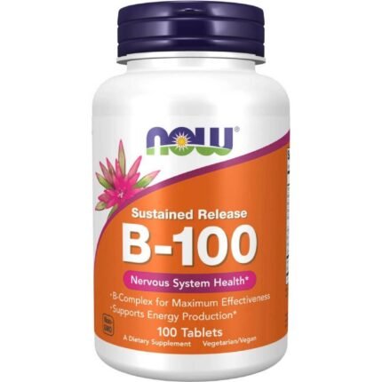 Supports normal energy metabolism — NOW Foods Vitamin B-100 Complex Sustained Release,