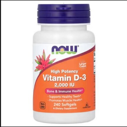 Bone & Teeth Health -NOW Foods, Vitamin D-3, High Potency, 2,000 IU,