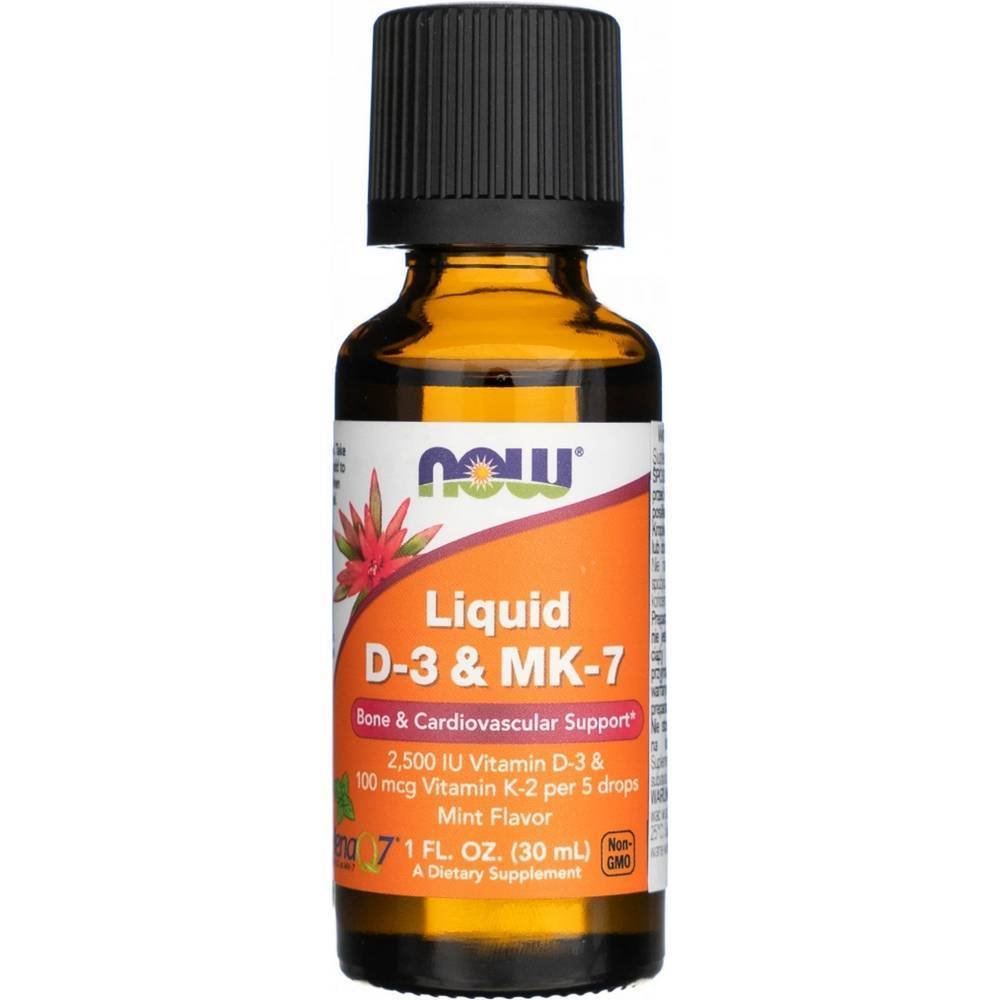 now liquid d 3 and mk 7 vitamin d3 k2 mk730ml Supports bone health — NOW Liquid D-3 & MK-7,