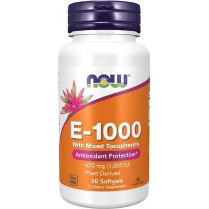 Supports skin health — Now Vitamin E 1000 IU,