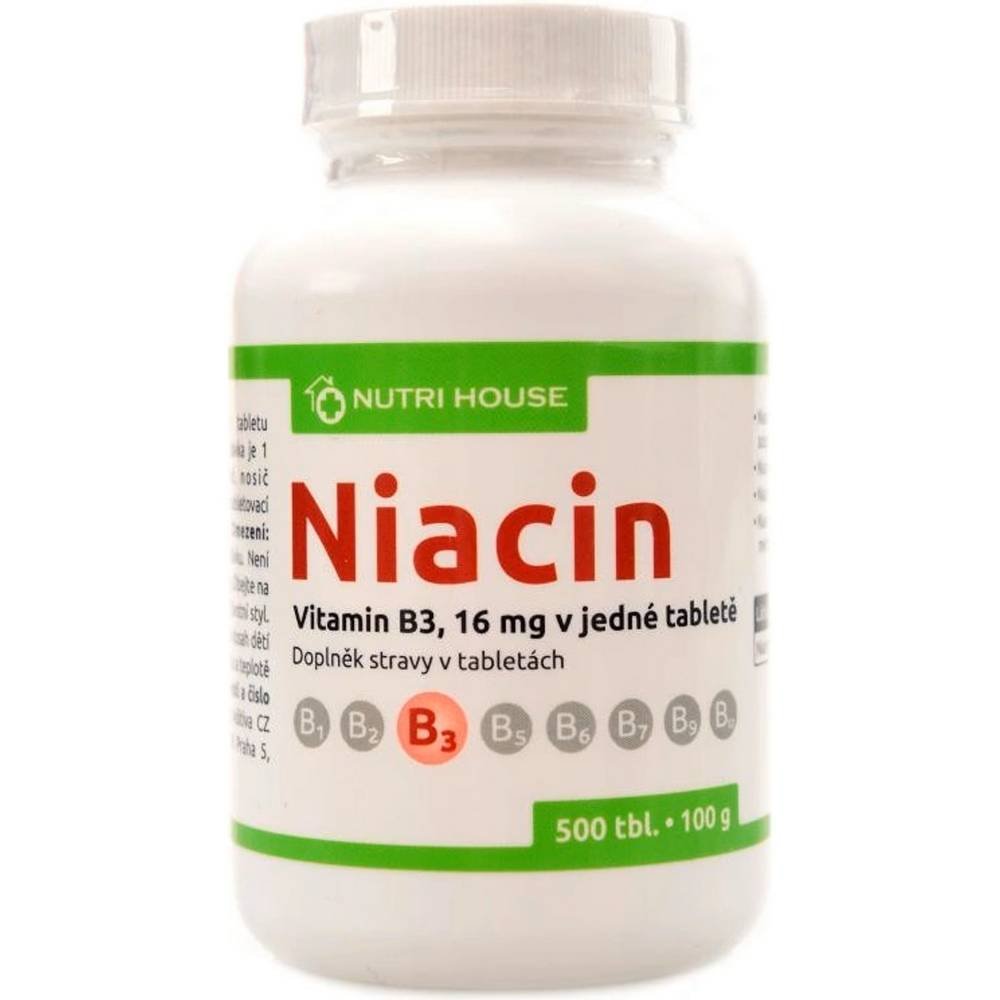 nutri house vitamin b3 niacin500 Supports energy metabolism β Nutri House Vitamin B3 Niacin,