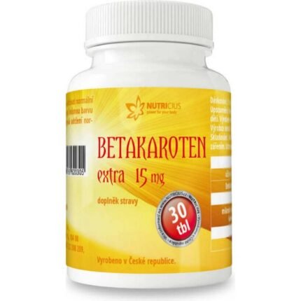 Supports healthy skin and natural tanning — Nutricius Beta-carotene Extra, 15 mg,