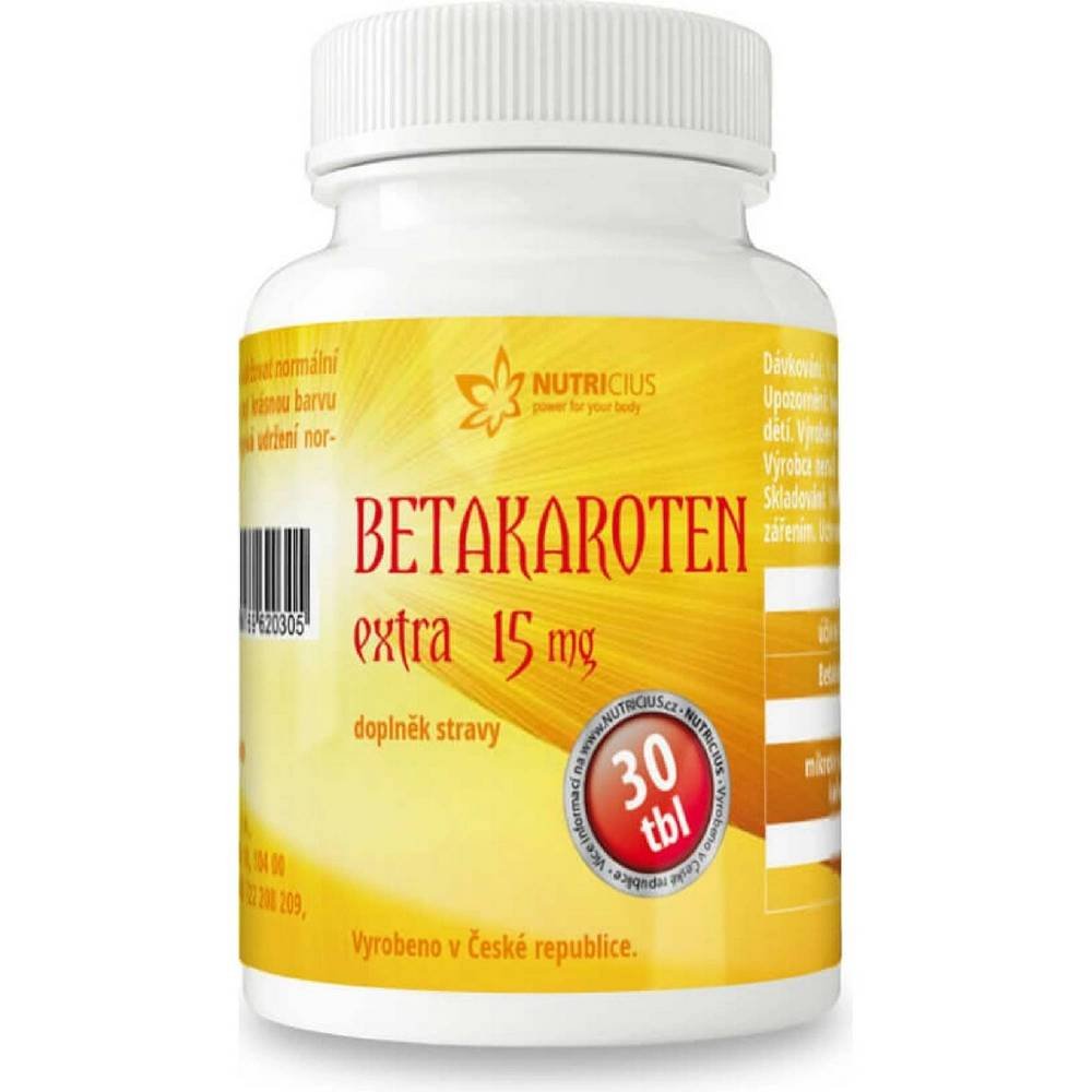 nutricius beta carotene extra 15mg30 Supports healthy skin and natural tanning — Nutricius Beta-carotene Extra, 15 mg,