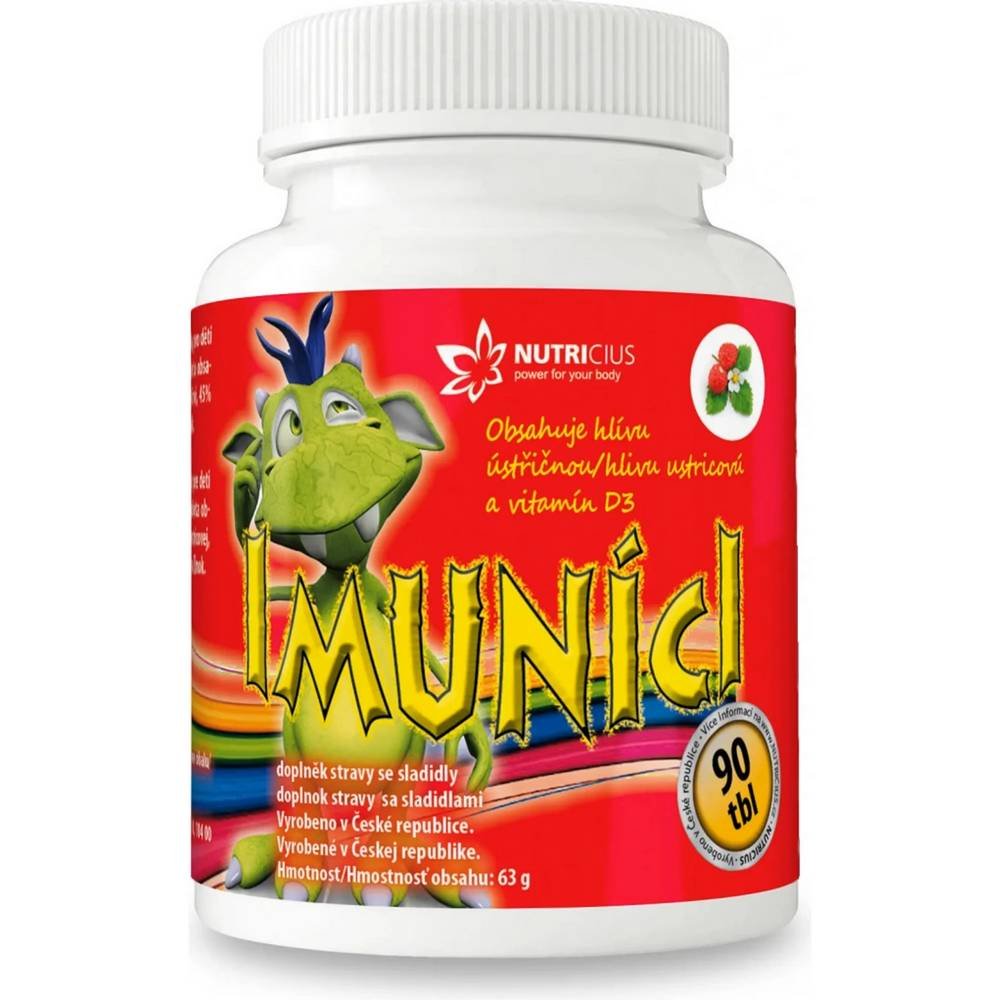 nutricius imunici oyster mushroom with rose hips for children90 Supports immune system — Nutricius Imuníci Oyster Mushroom with Rose Hips for Children,