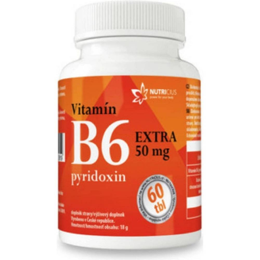 nutricius vitamin b6 pyridoxine 50 mg extra60 Supports normal energy metabolism and reduces fatigue — Nutricius Vitamin B6 Pyridoxine 50 mg Extra,