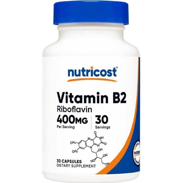 Supports normal energy metabolism — Nutricost Vitamin B2 Riboflavin 400 mg, 30,