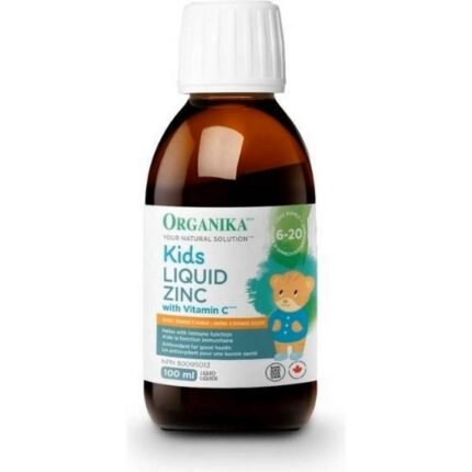 Supporting immune system function — Organika Kids Liquid Zinc with Vitamin C for Children, 100ml,