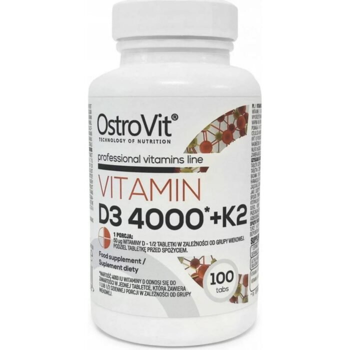 Supports bone health — OstroVit Vitamin D3 4000 IU + K2,