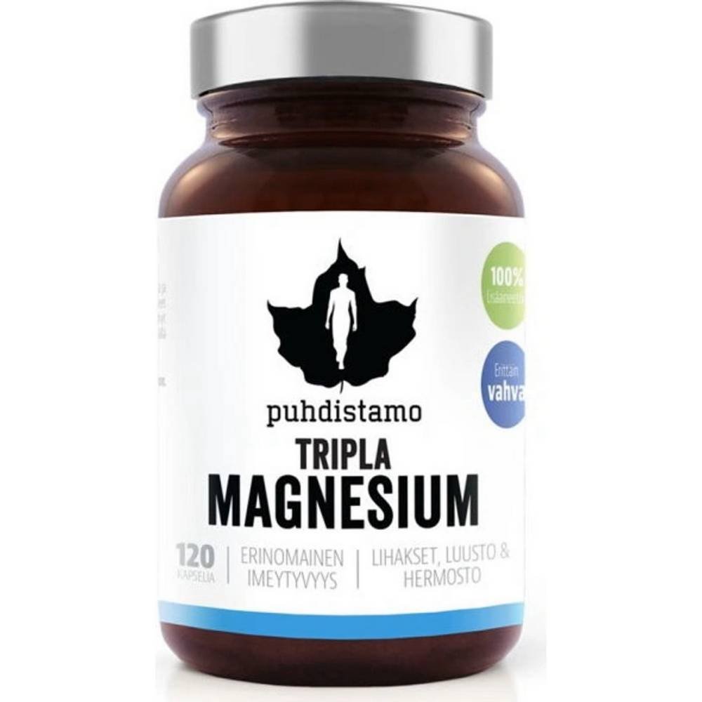 puhdistamo triple magnesium120 Magnesium deficiency in the body — Puhdistamo Triple Magnesium,
