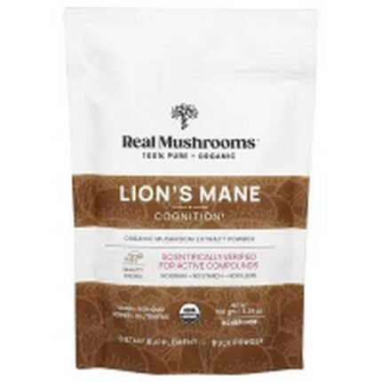 Immune System Support-Real Mushrooms Lion's Mane, Organic Mushroom Extract Powder,