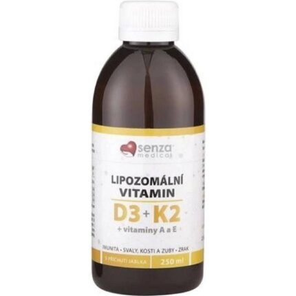 Support for bone and teeth health — Senza Liposomal Vitamin D3K2 + AE Liquid, 250 ml,