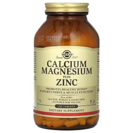 Strengthening bones and teeth-Solgar, Calcium Magnesium Plus Zinc,