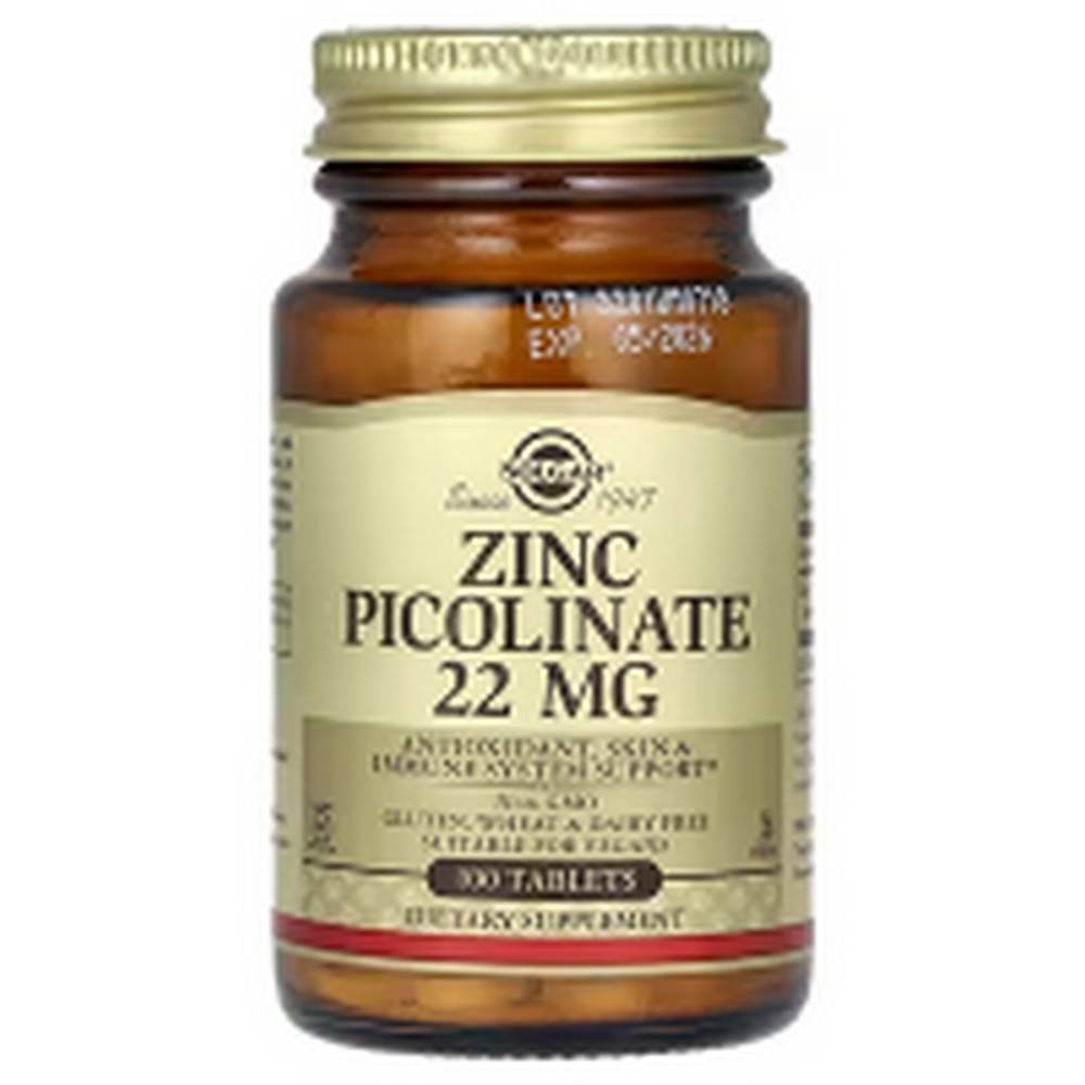 solgar zinc picolinate 22 mg 100 solgar picolinato de zinc 22 mg 100 Immune System Support-Solgar, Zinc Picolinate, 22 mg,