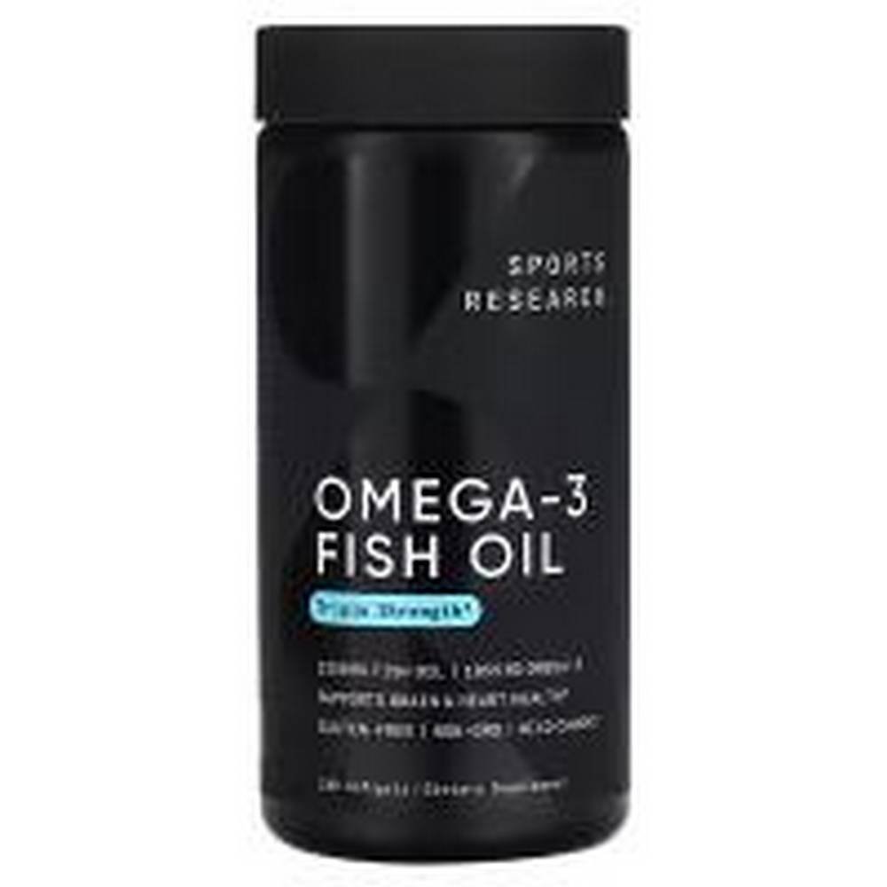 sports research omega 3 fish oil triple strength 180 sports research aceite de pescado omega 3 triple potencia 180 Cardiovascular support-Sports Research Omega-3 Fish Oil.