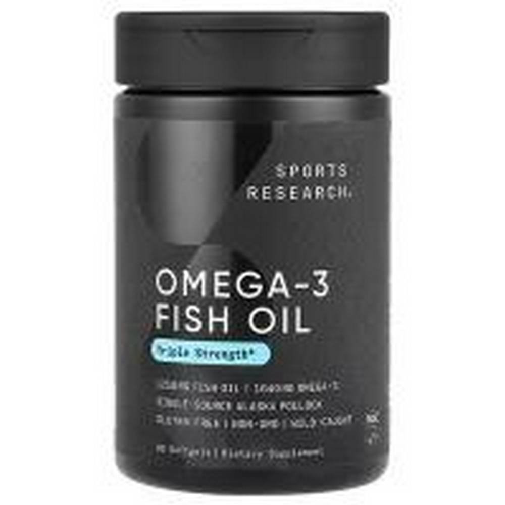 sports research omega 3 fish oil triple strength 90 sports research aceite de pescado omega 3 triple potencia 90 Cardiovascular support-Sports Research Omega-3 Fish Oil.