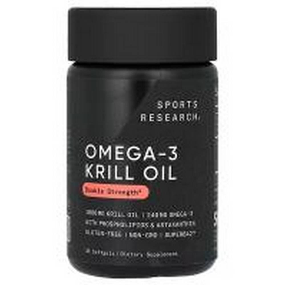 sports research omega 3 krill oil double strength 1000 mg 30 sports research aceite de krill omega 3 de doble potencia 1000 mg 30 Cardiovascular Support-Sports Research Omega-3 Krill Oil Double Strength 1,000 mg,