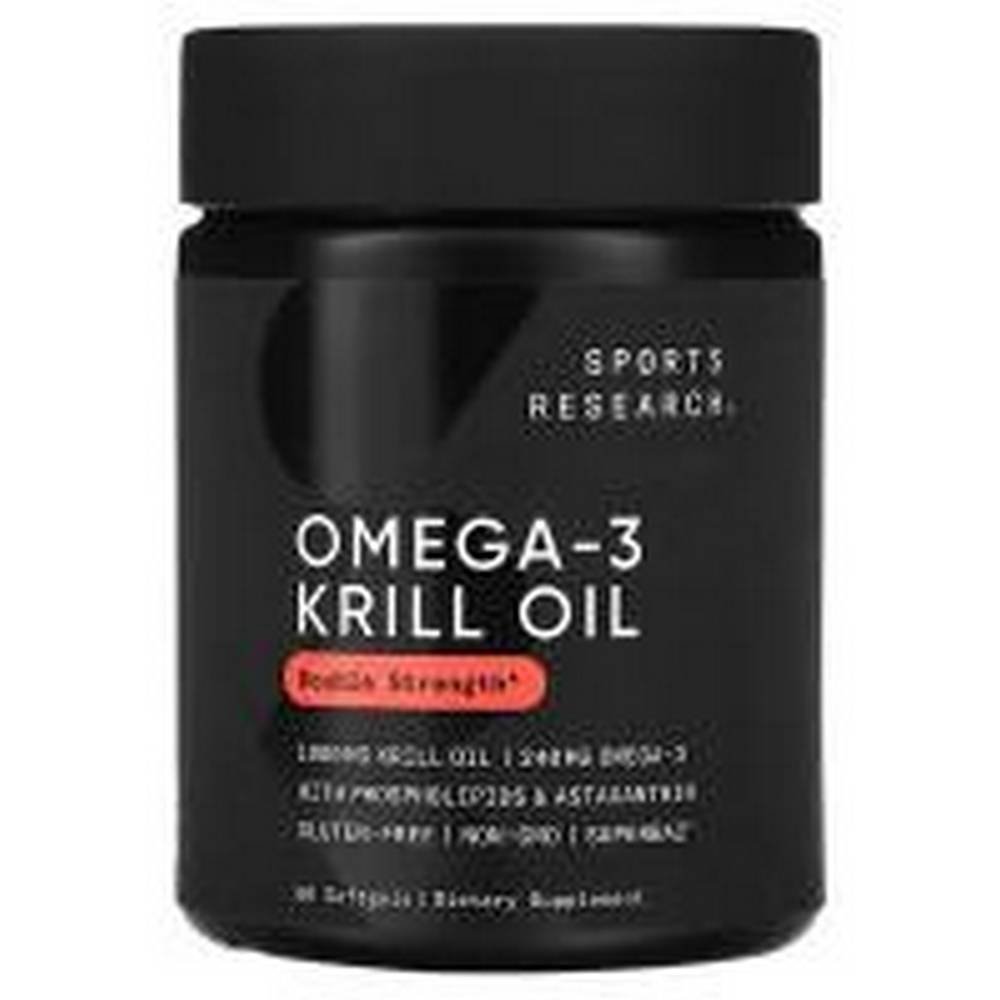 sports research omega 3 krill oil double strength 1000 mg 60 sports research aceite de krill omega 3 de doble potencia 1000 mg 60 Cardiovascular Support-Sports Research Omega-3 Krill Oil Double Strength 1,000 mg,
