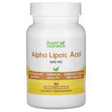 Antioxidant protection -Super Nutrition Alpha Lipoic Acid, 600 mg,