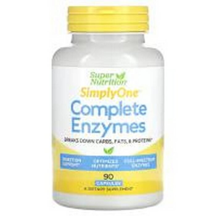 Improve Digestion -Super Nutrition SimplyOne, Complete Enzymes,