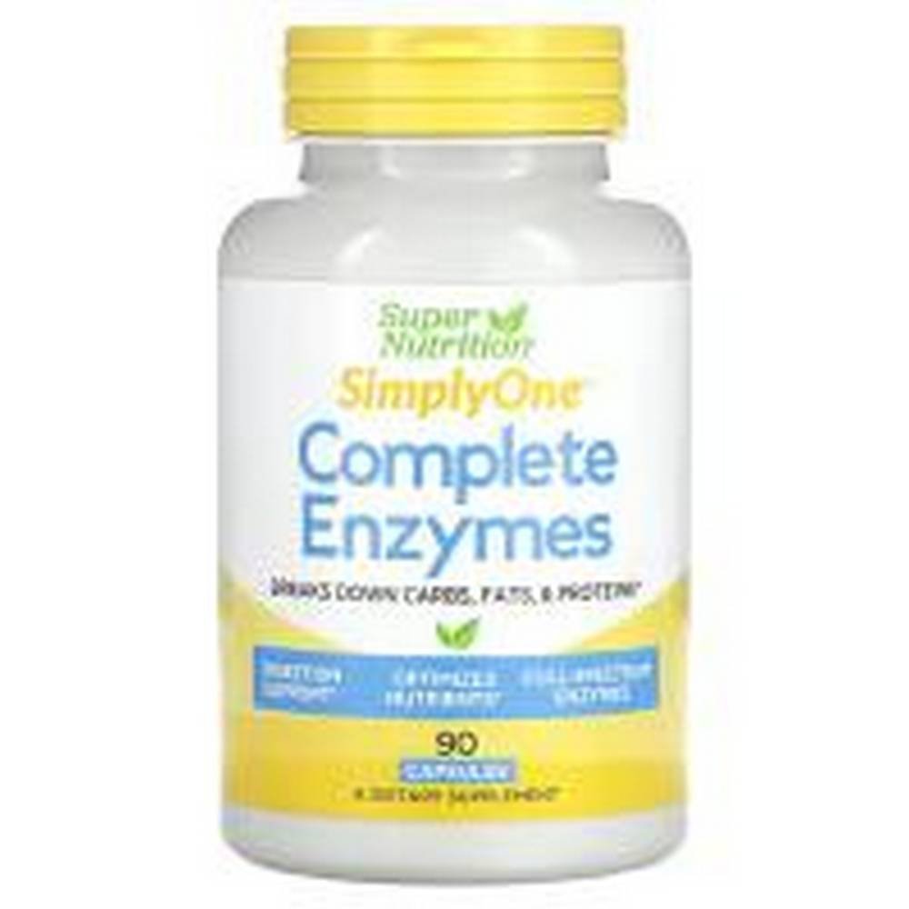 super nutrition simplyonecomplete enzymes 90 super nutrition simplyone enzimas completas 90 Improve Digestion -Super Nutrition SimplyOne, Complete Enzymes,