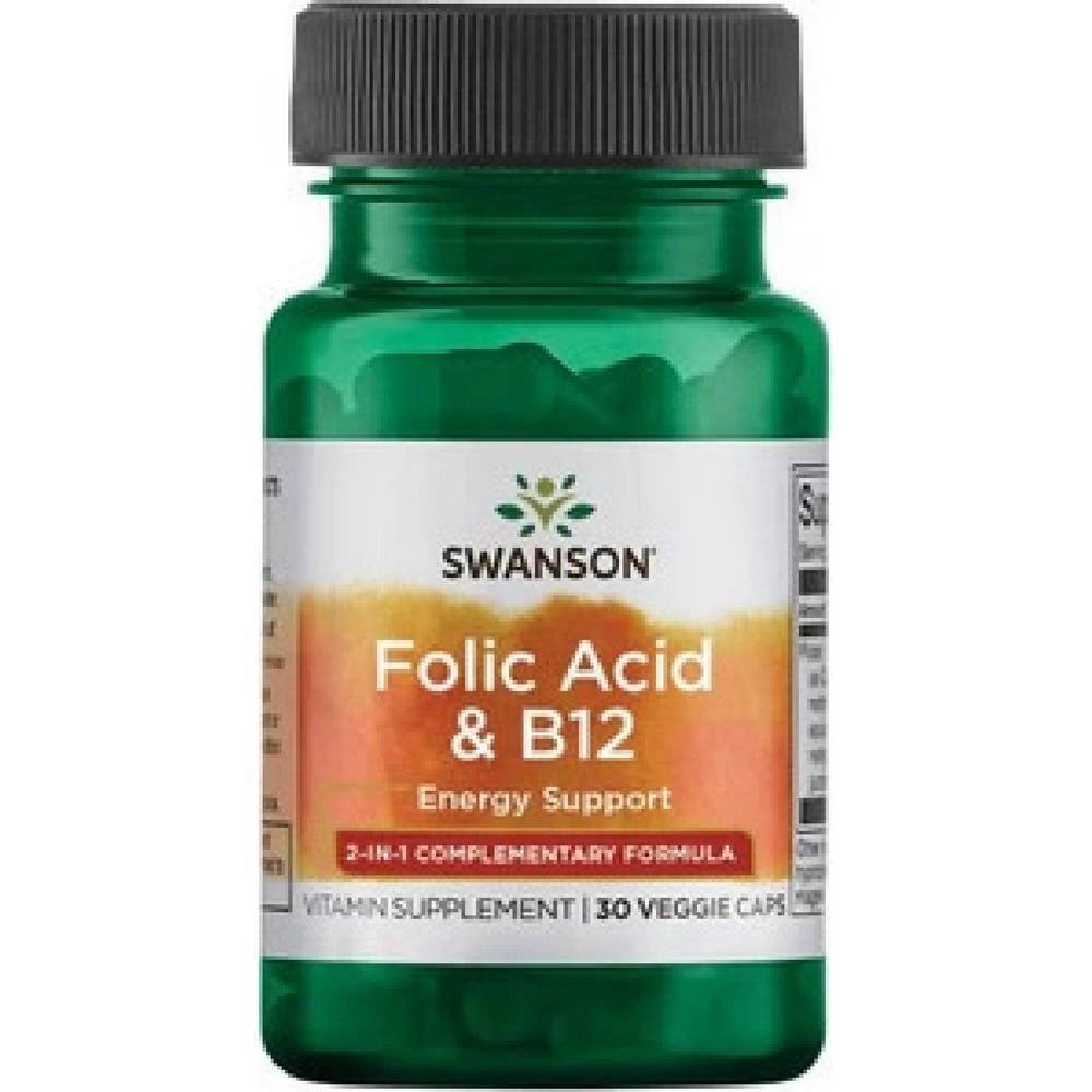 swanson folic acid and b1230 Supports healthy pregnancy — Swanson Folic Acid & B12,