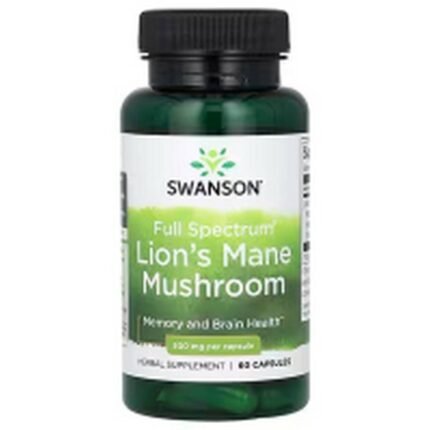 Immune System Support-Swanson Full Spectrum Lion's Mane Mushroom 500 mg,