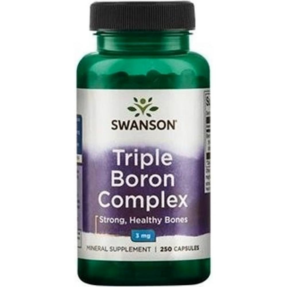 swanson triple boron complex 3mg250 Supports bone strength and density — Swanson Triple Boron Complex 3mg,