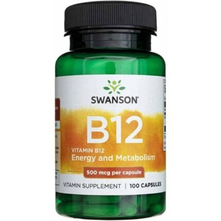 Supports normal energy levels — Swanson Vitamin B-12 500 mcg,