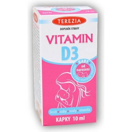 Support for bone and teeth health — Terezia Vitamin D3 Baby from Birth 400 IU, 10 ml,
